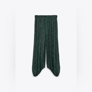 ZARA SEQUIN BALLOON PANTS LIMITED EDITION SIZE S